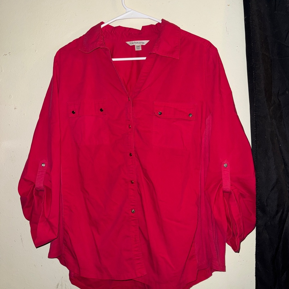Red button up